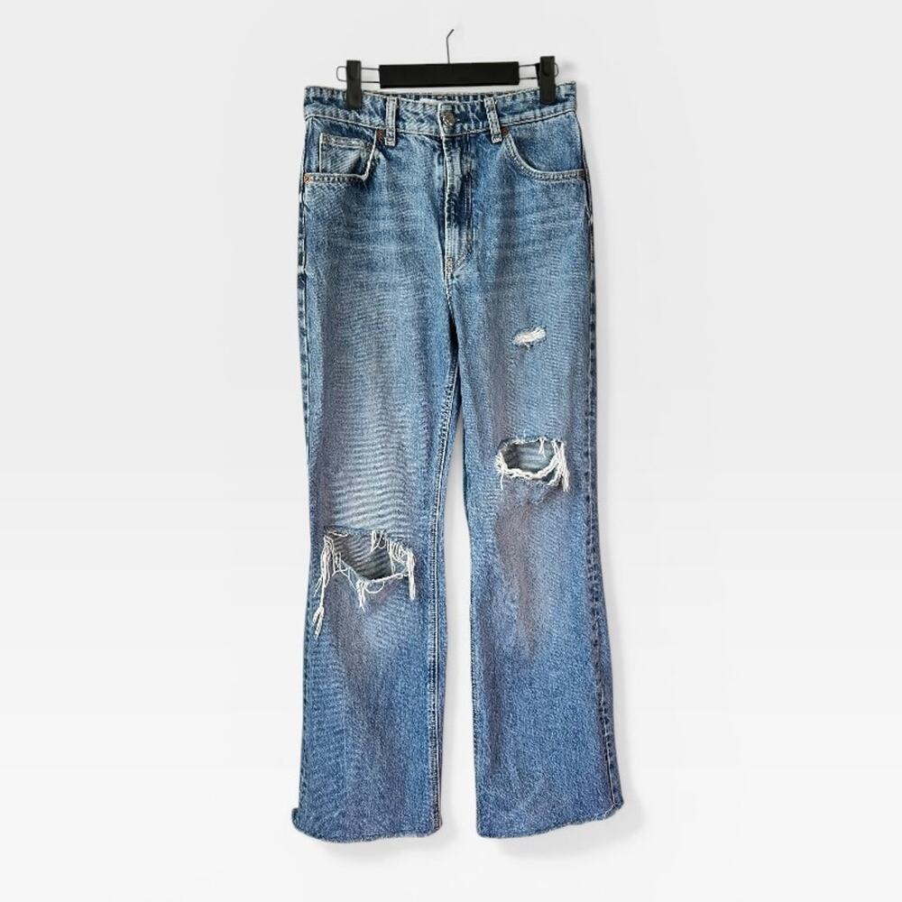 Zara Women’s Ripped Loose Fit Denim Jeans Size 6 EUC